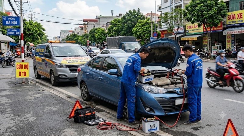 kích bình thay acquy mới