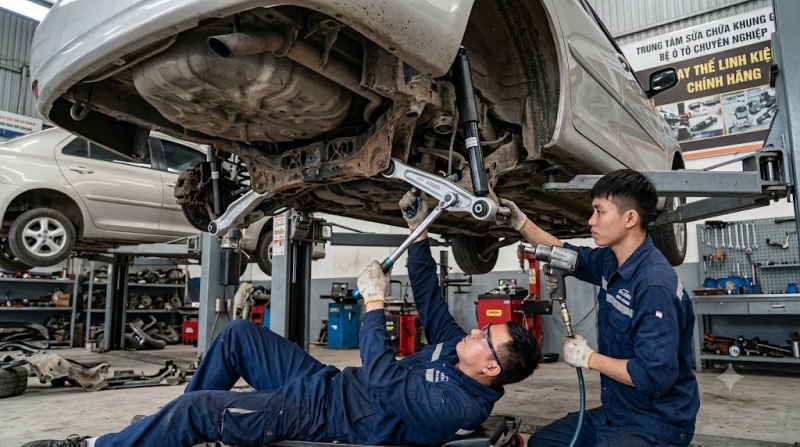 thay thế các linh kiện ở khung gầm
