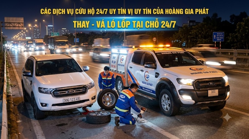 thay vá lốp tại chỗ